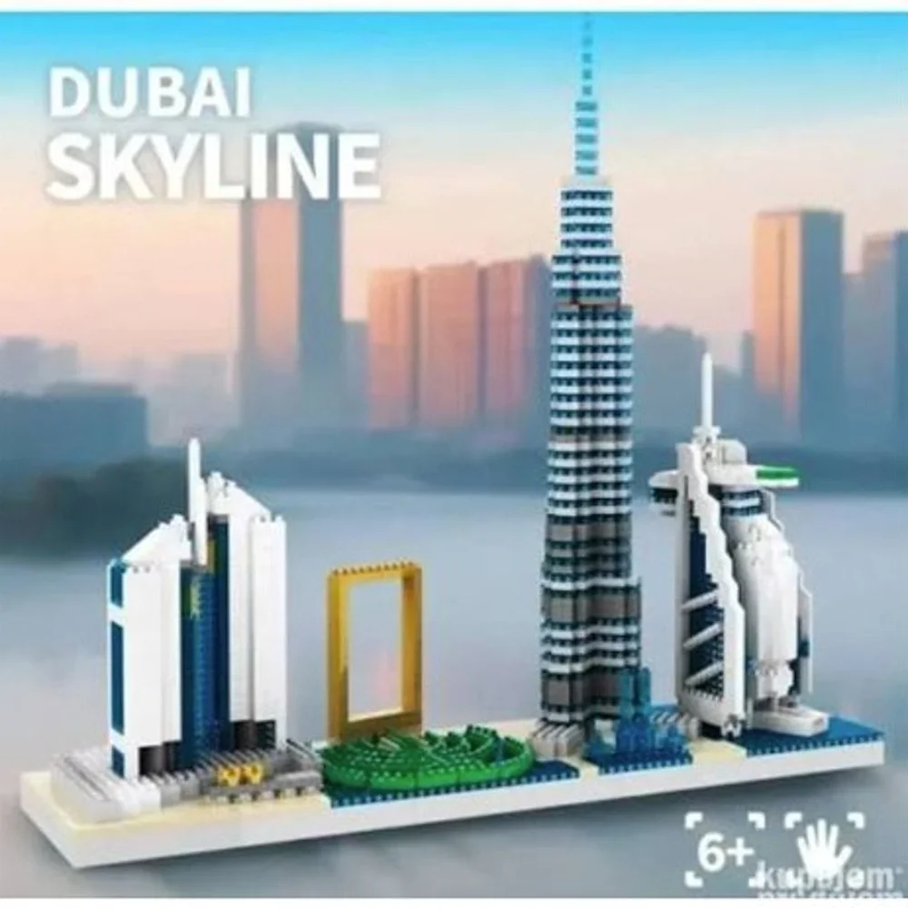 QS08 Dubai City Skyline 3,000 micro-sized building blocks NEW Damaged Box